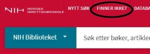 Skjermbilde av Oria som viser "Finner ikke"-lenken.