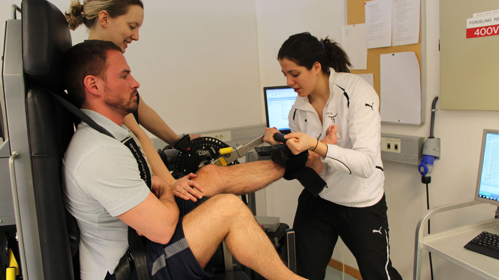 Stretch testing of a hamstring in the laboratory