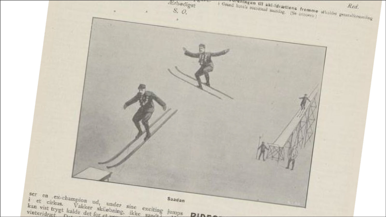 Skihopper i lufta mellom to stilas