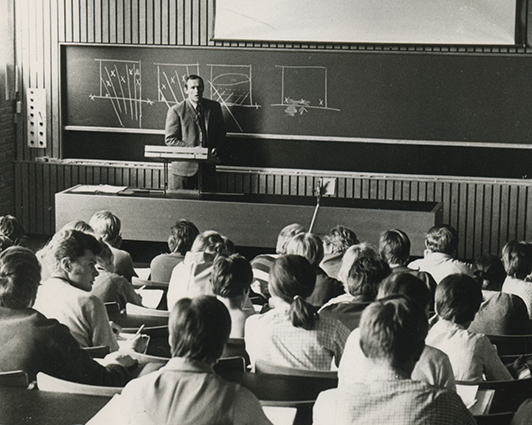 undervisining lærer og studenter, 1969